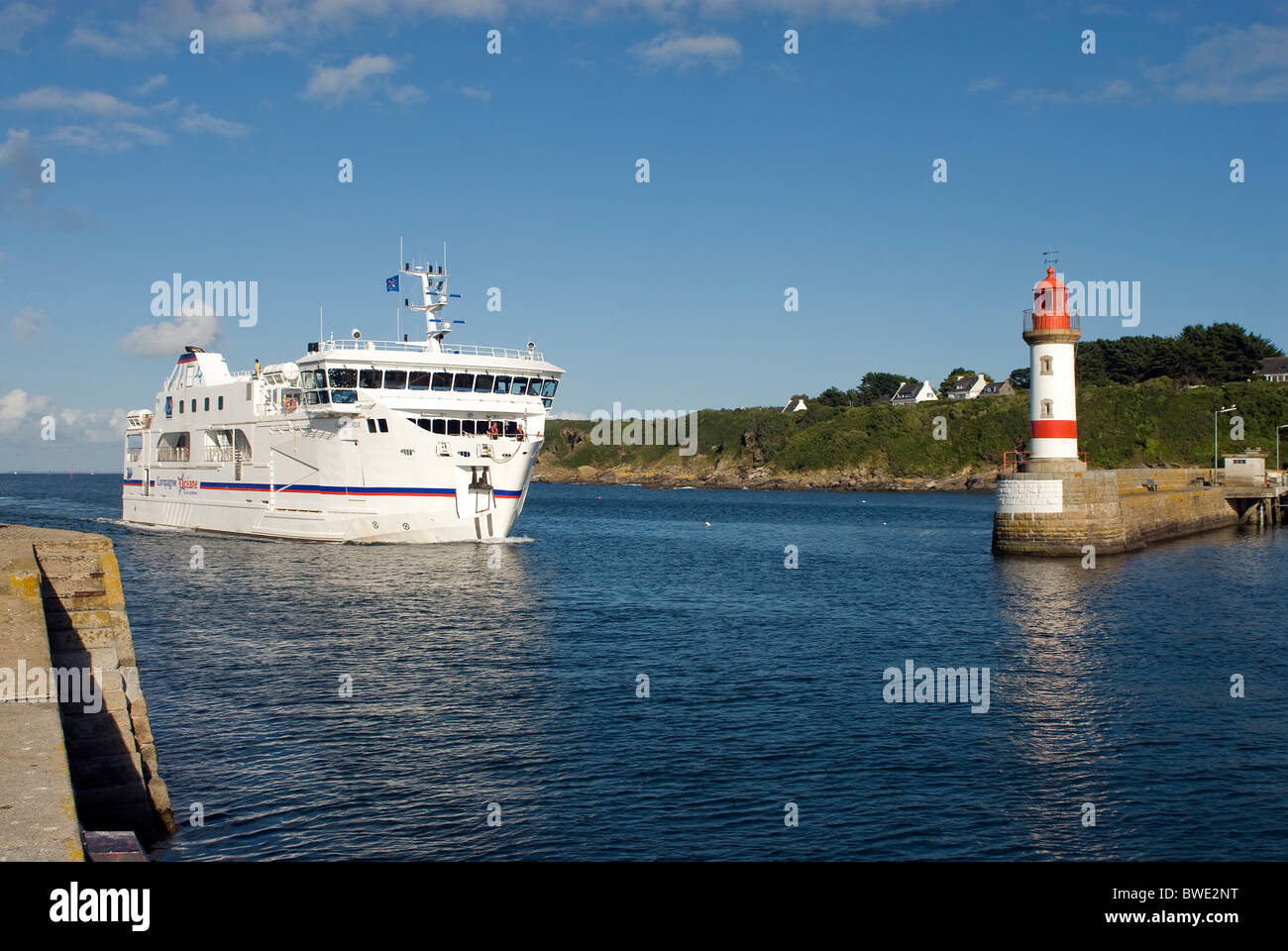 Brittany coast ile de Groix harbour Stock Photo