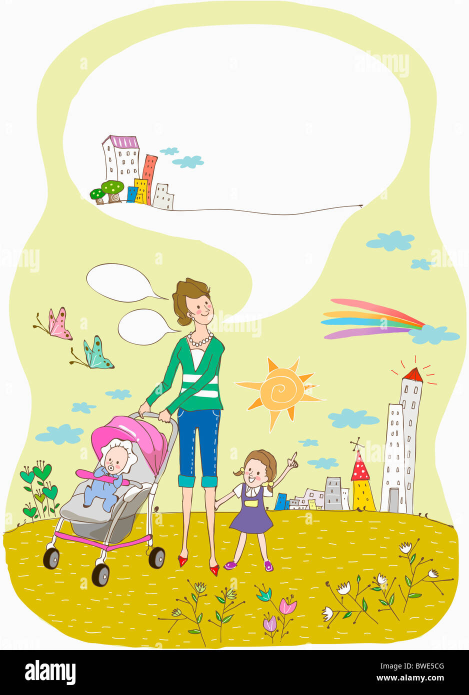 illustration of wage about maternity leave Stock Photo Alamy