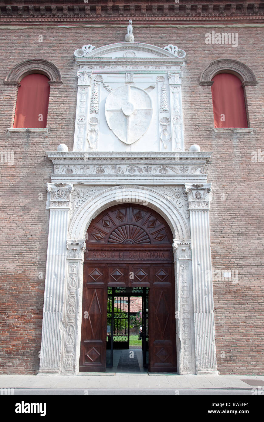 Entrance to Palazzo Schifanoia, Ferrara Stock Photo Alamy