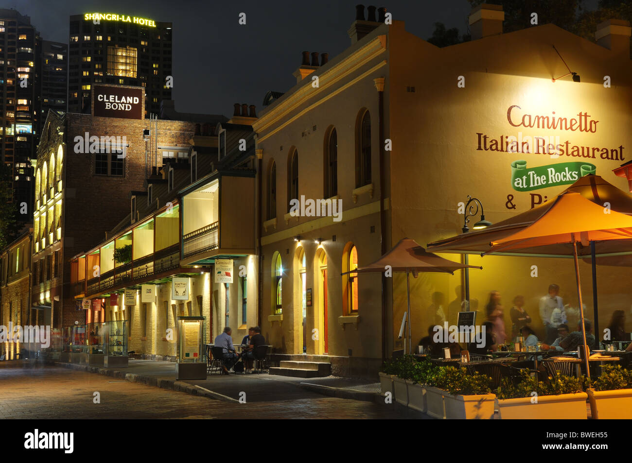 A restaurant in Sydneys The Rocks area Stock Photo Alamy