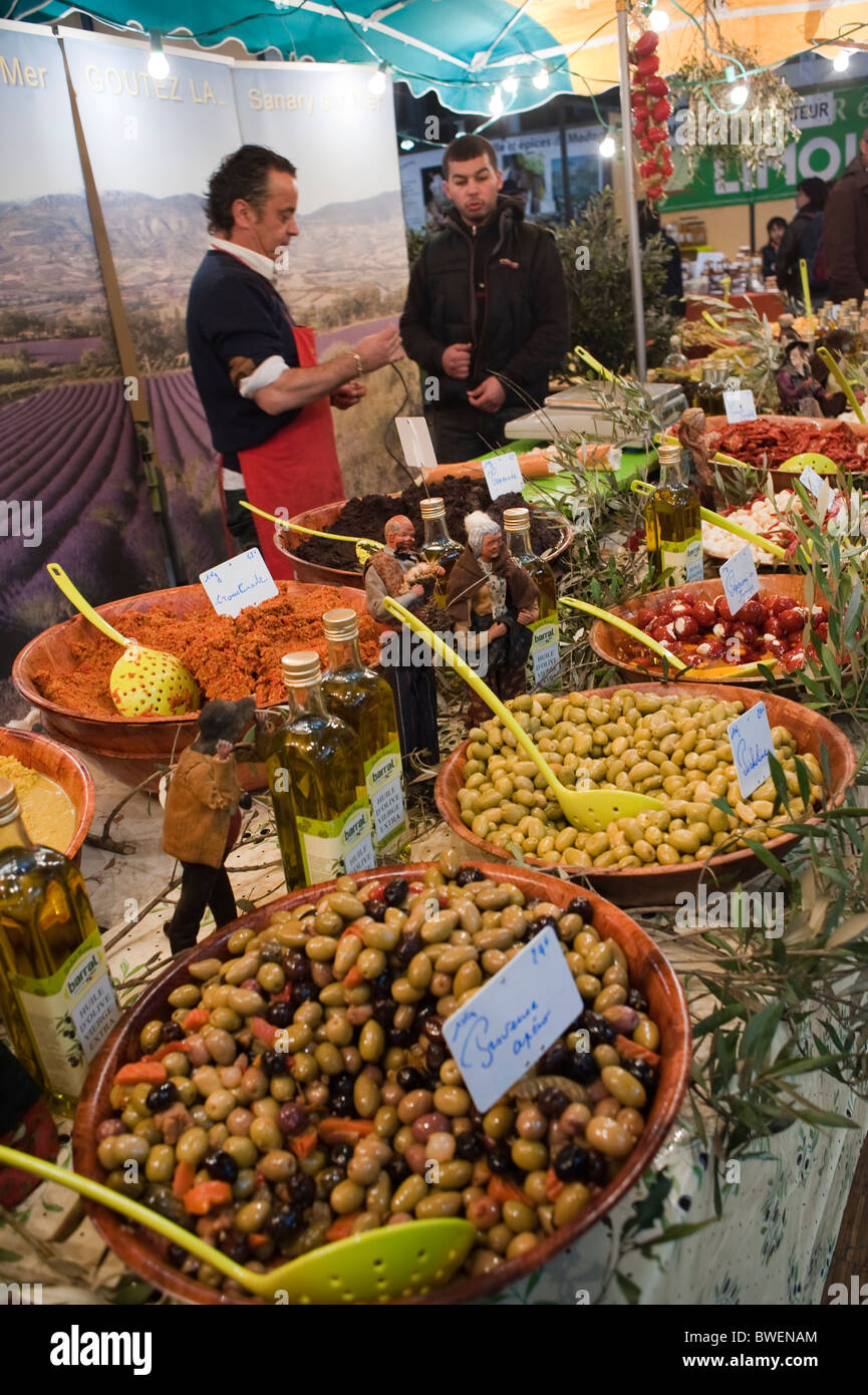 Paris, France, French Cuisine Food Festival, Corsican Food Specialties, 'Papilles en Fête' Street Vendor Stock Photo
