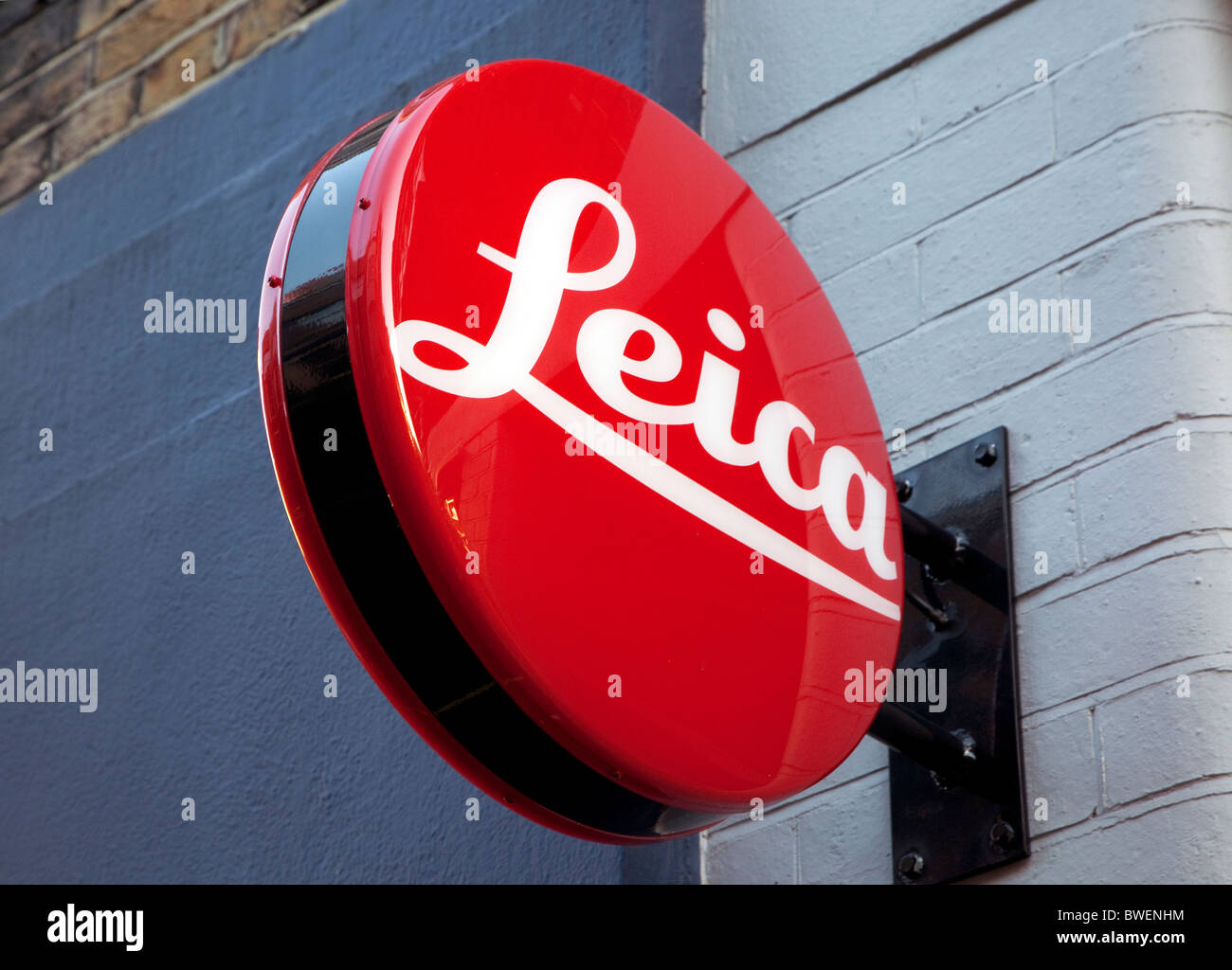 Sign on Leica camera shop, Mayfair, London Stock Photo
