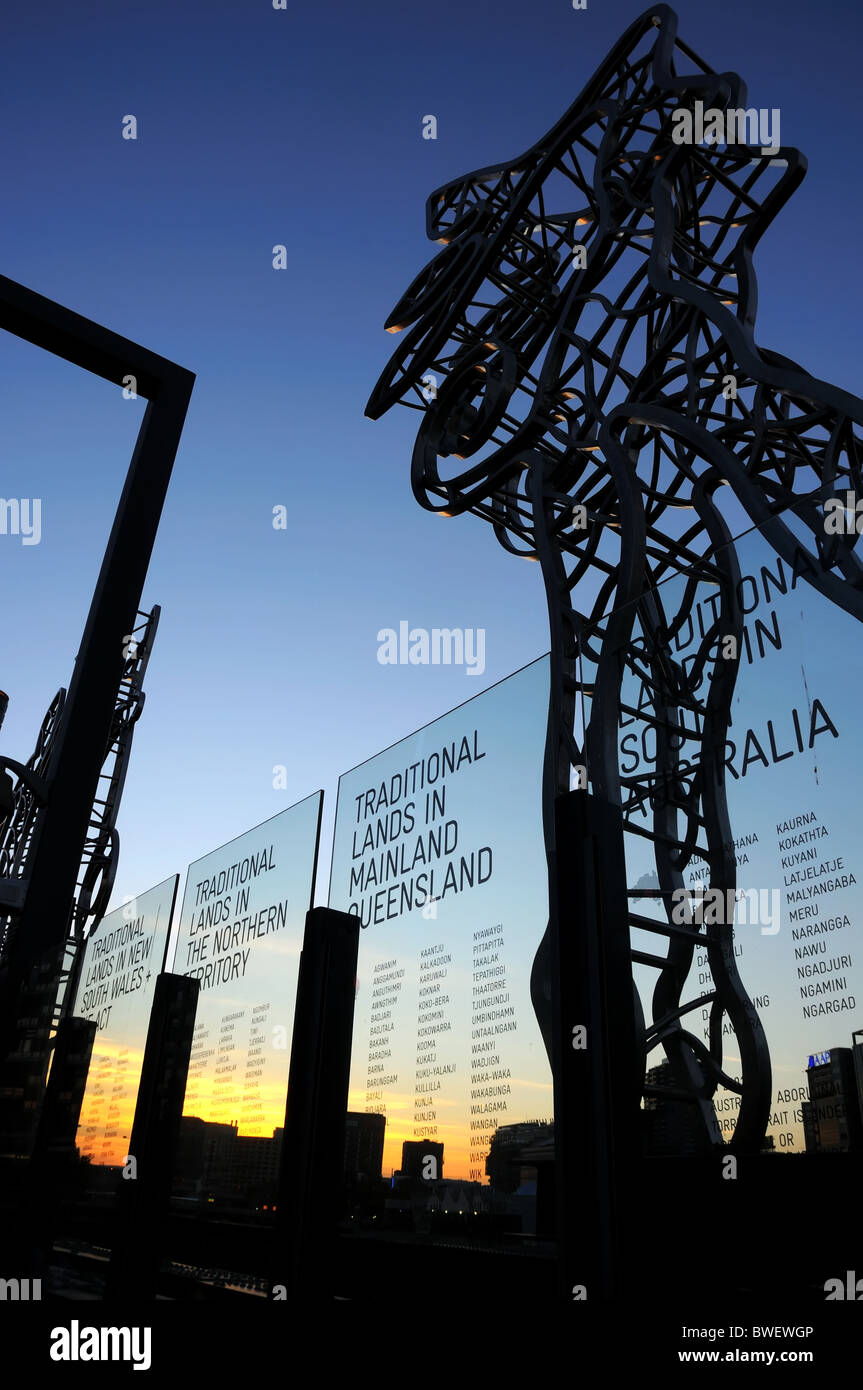 Modern art on Sandridge Bridge, Melbourne, Australia Stock Photo - Alamy