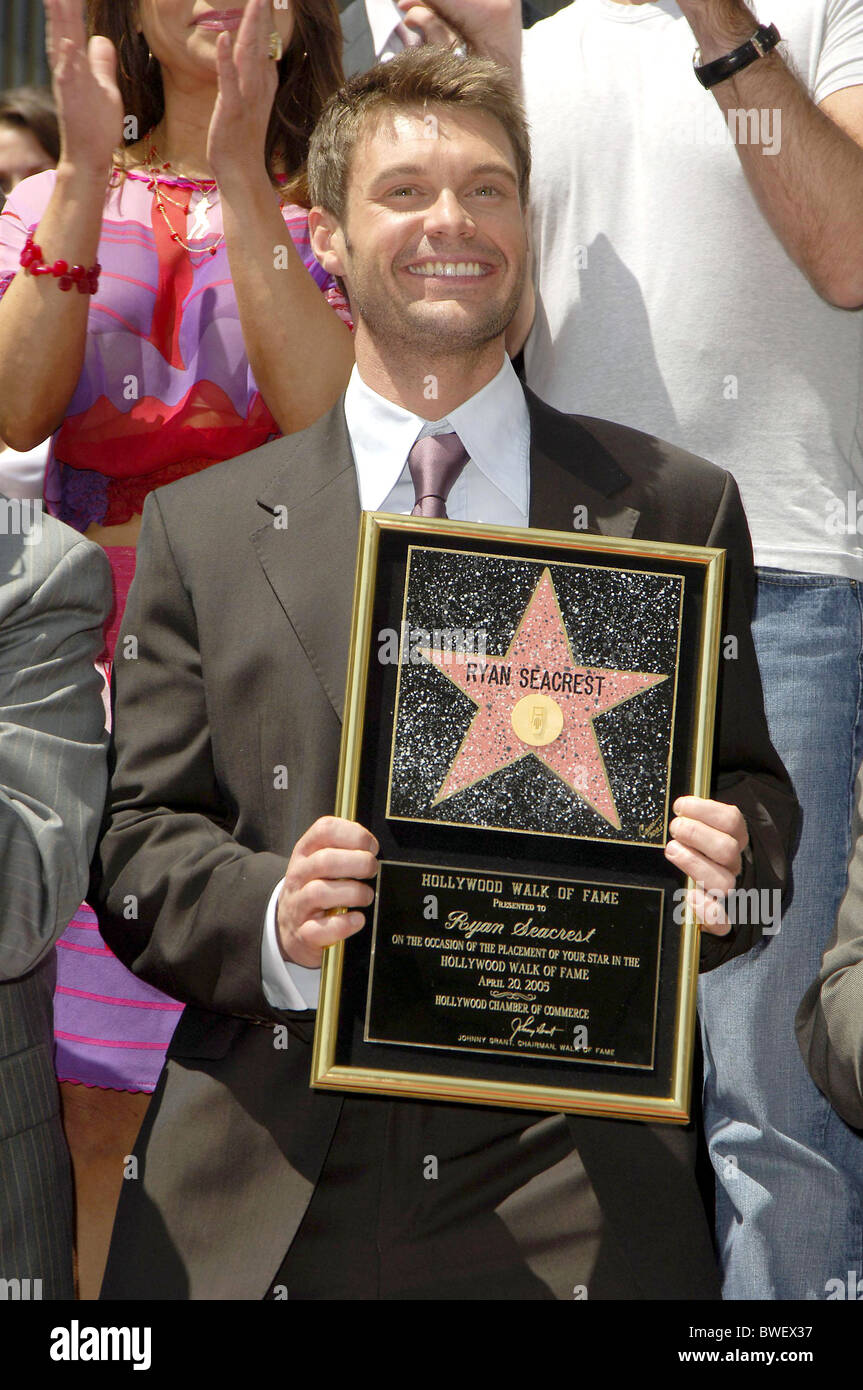 Star on the Hollywood Walk of Fame for Ryan Seacrest Stock Photo ...