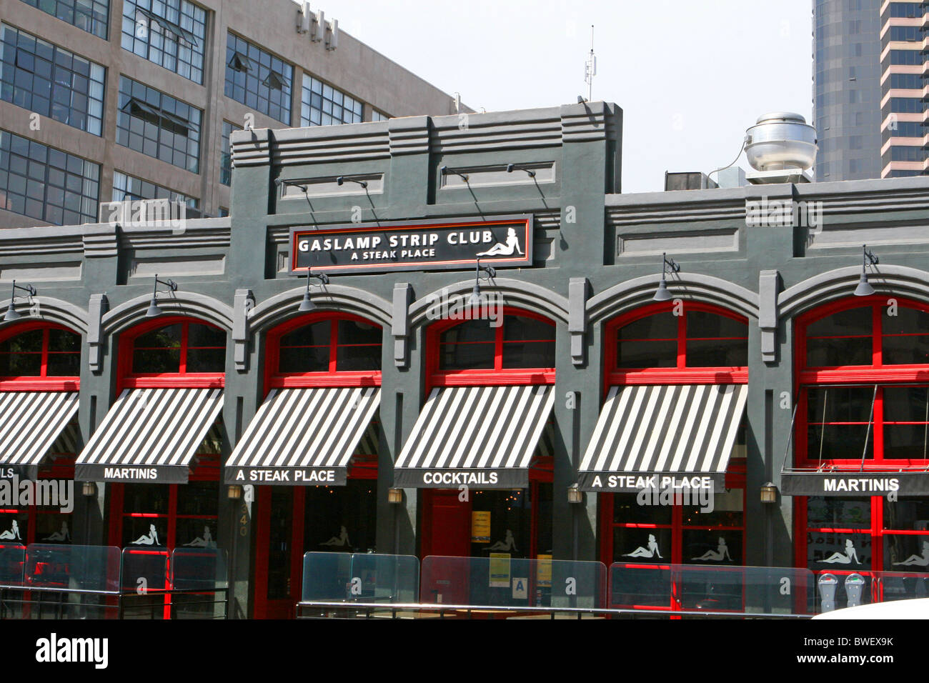 Gaslamp Quarter heart of Downtown San Diego Stock Photo