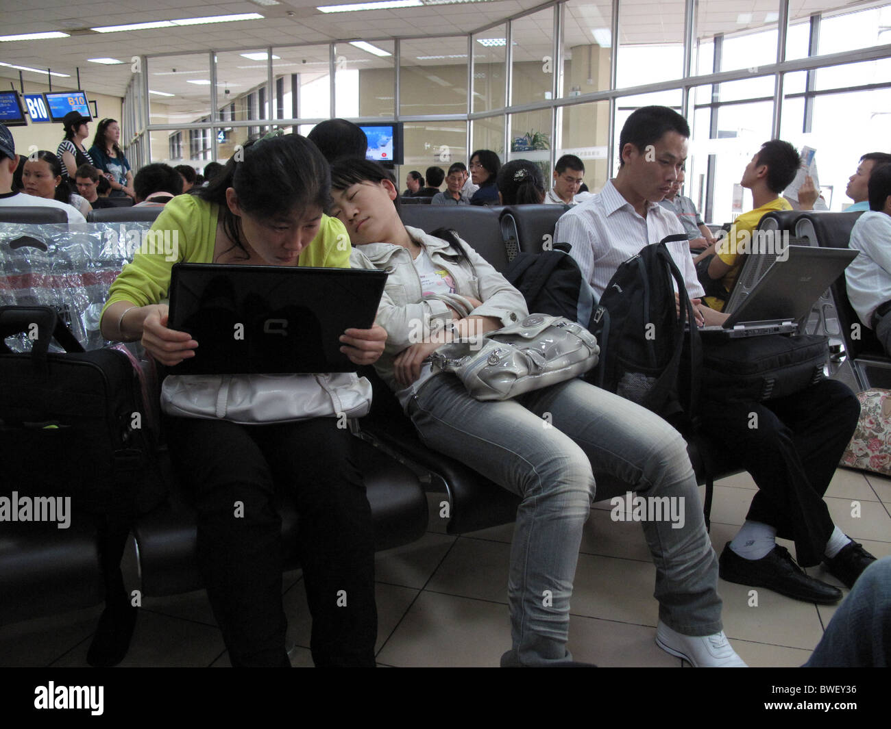 Aeropuerto, Shangai, CHINA. Airport, Shanghai, CHINA. Stock Photo