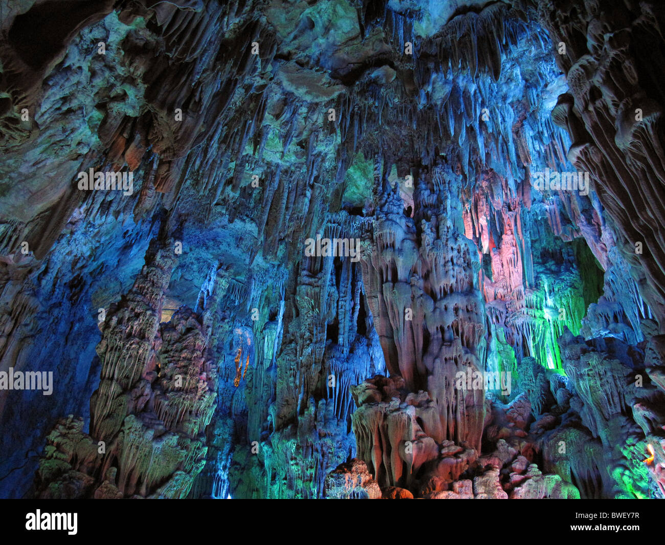 Reed Flute Cave in Guilin, Guanxi Province, CHINA Stock Photo Alamy