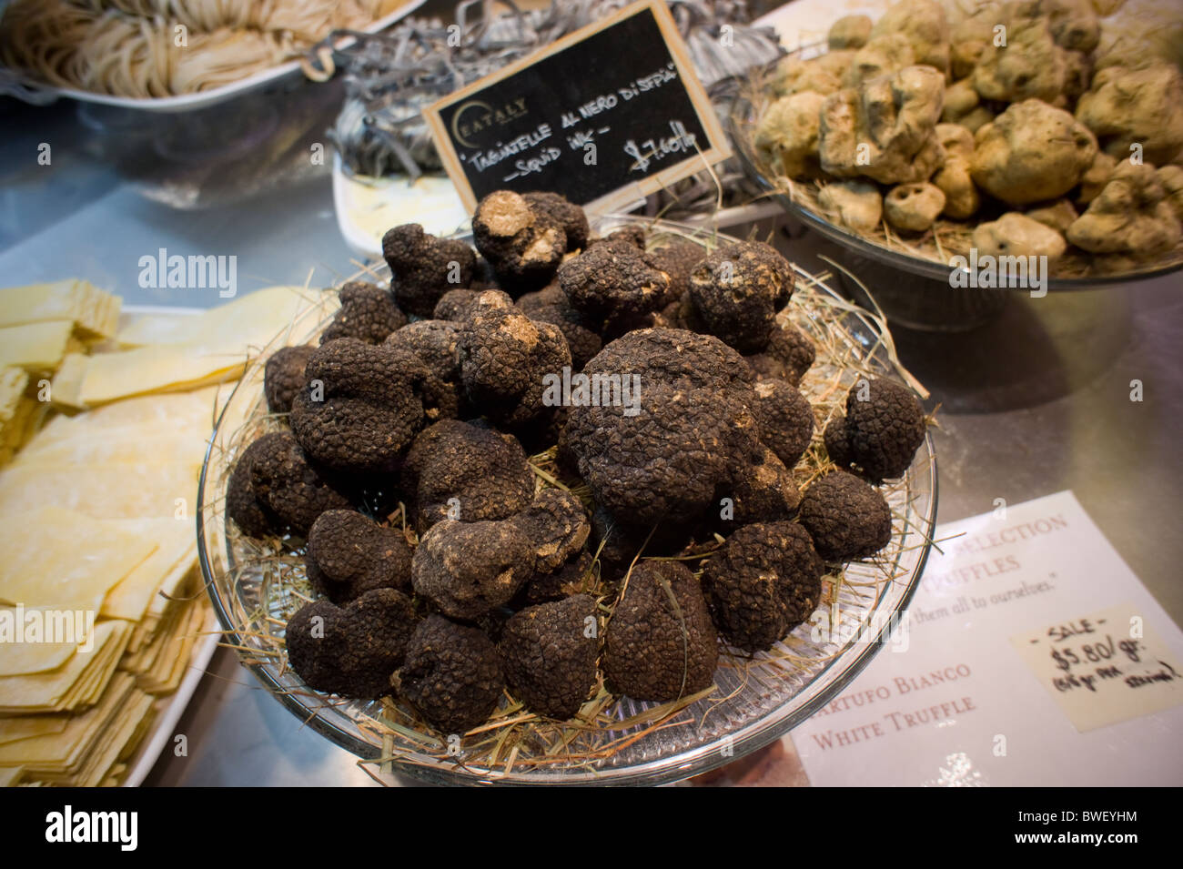 Black and white truffles on sale at Eataly in New York Stock Photo Alamy