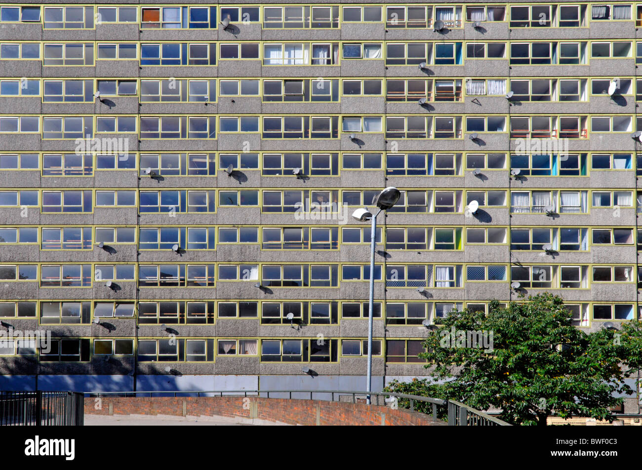 Rundown Heygate council housing estate at Elephant & Castle Stock