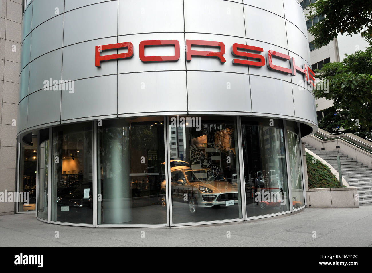 Porsche cars store Ginza, Tokyo, Japan Stock Photo Alamy
