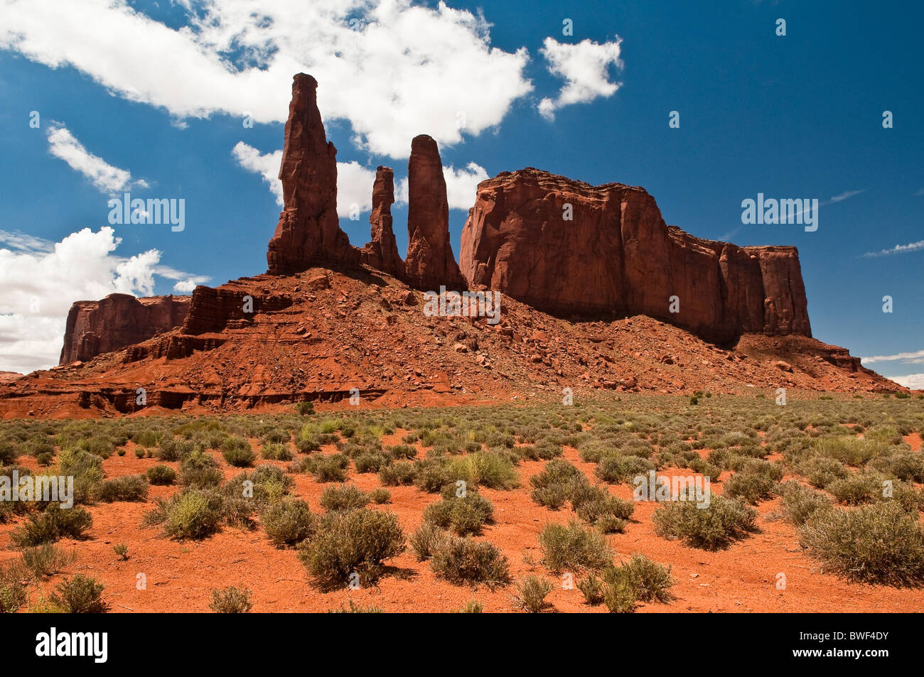 The Three Sisters, Monument Valley, Arizona, USA Stock Photo Alamy
