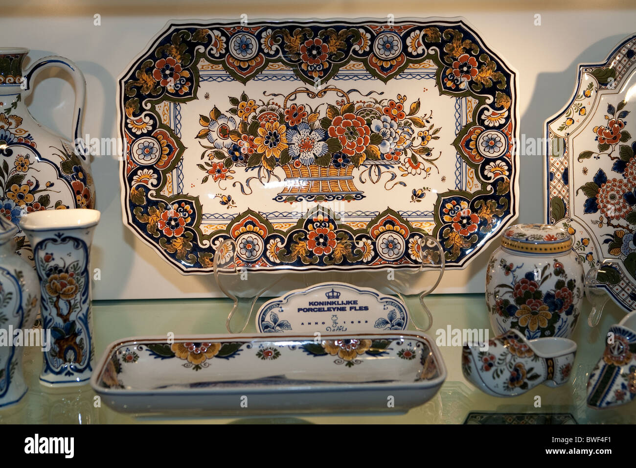 Dutch Pottery on display in Amsterdam Stock Photo Alamy
