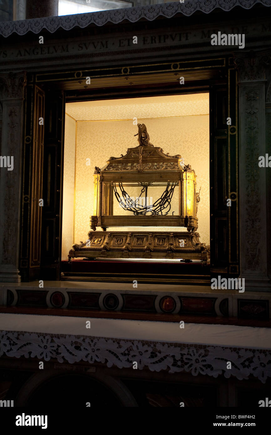 Chains believed to chain Peter the Apostle.Held in the Basilica of "St