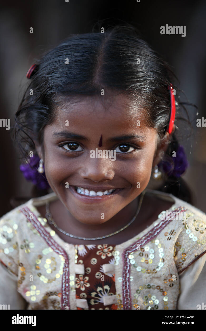 Portrait of an Indian girl Andhra Pradesh South India Stock Photo - Alamy