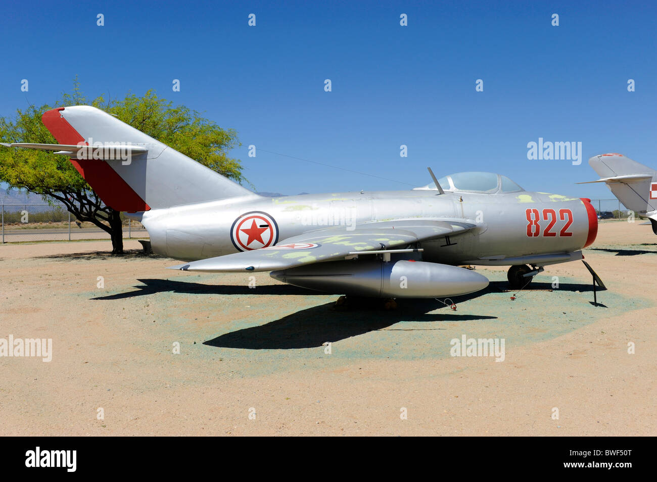 Pima Air & Space Museum Tuscon Arizona Soviet MIG 15 jet fighter 1947 used in North Korea Stock Photo
