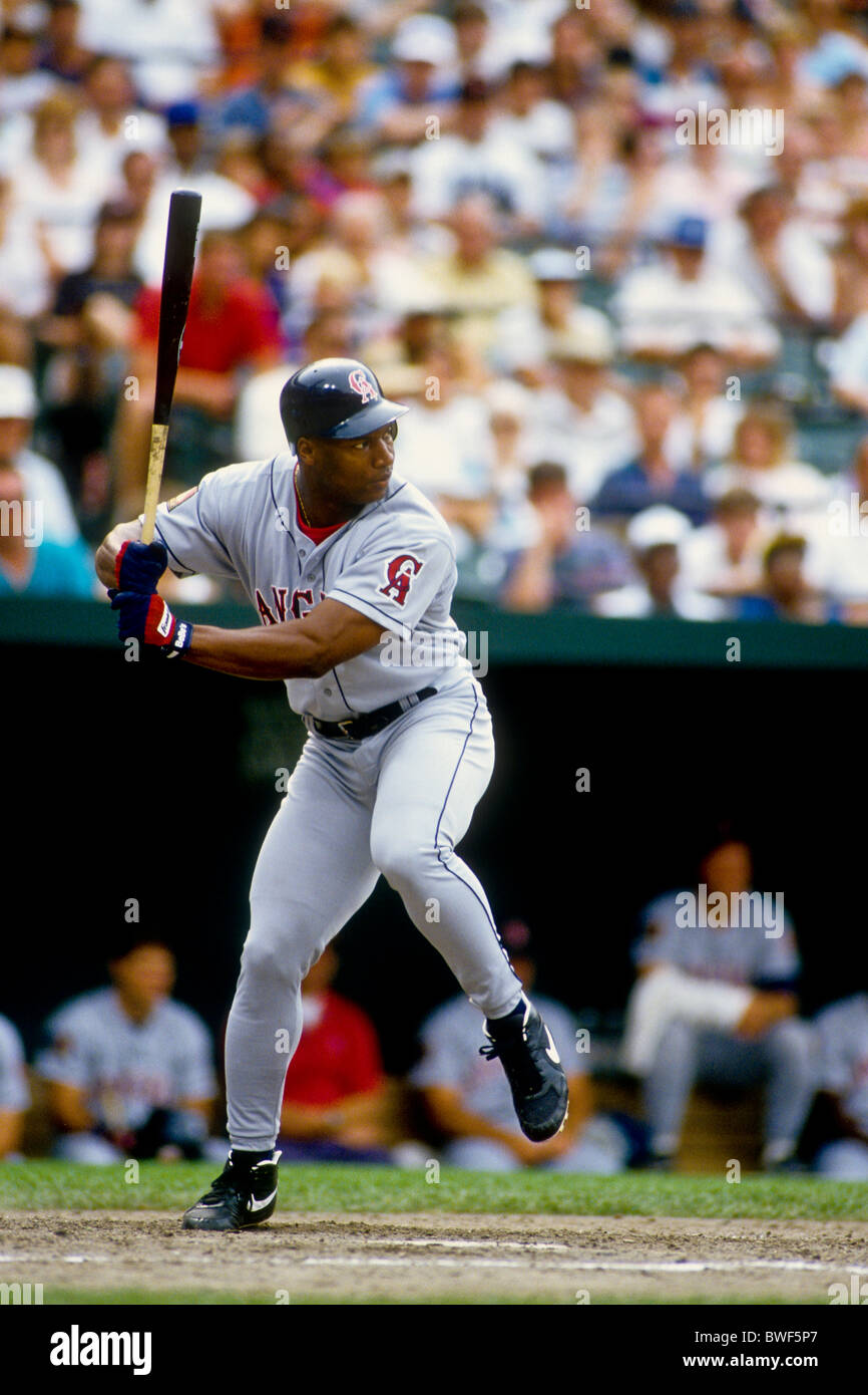 Bo Jackson competing for the California Angels in 1994. Stock Photo