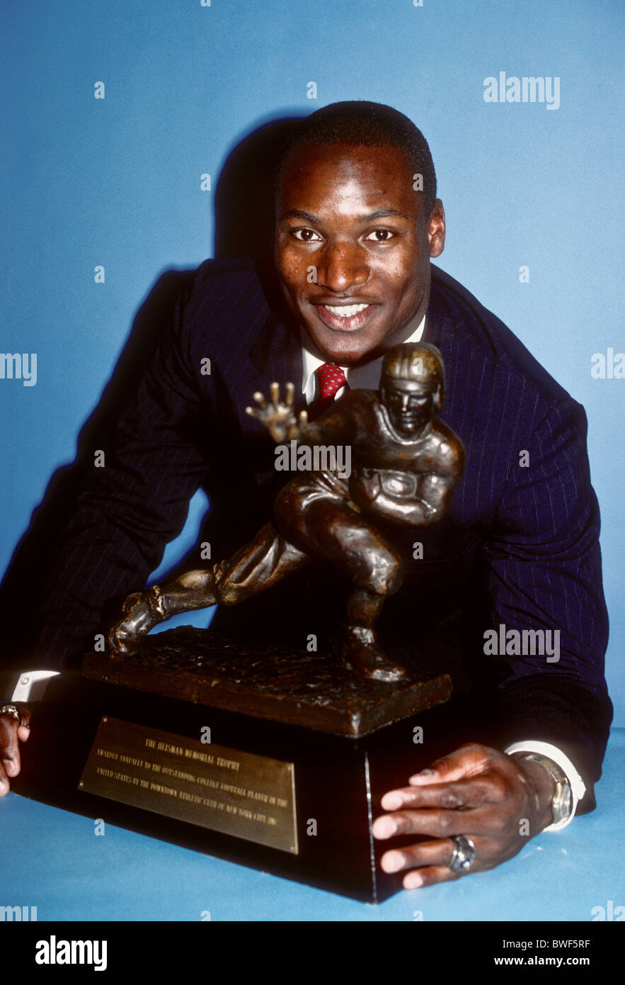Bo Jackson winner of the 1985 Heisman Trophy. Stock Photo