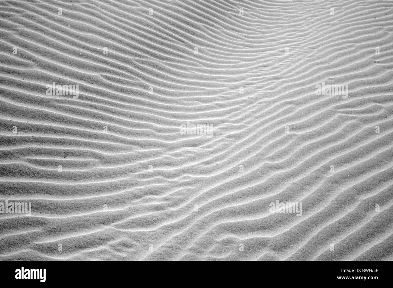 Wind Patterns in sand White Sands National Monument New Mexico Stock Photo