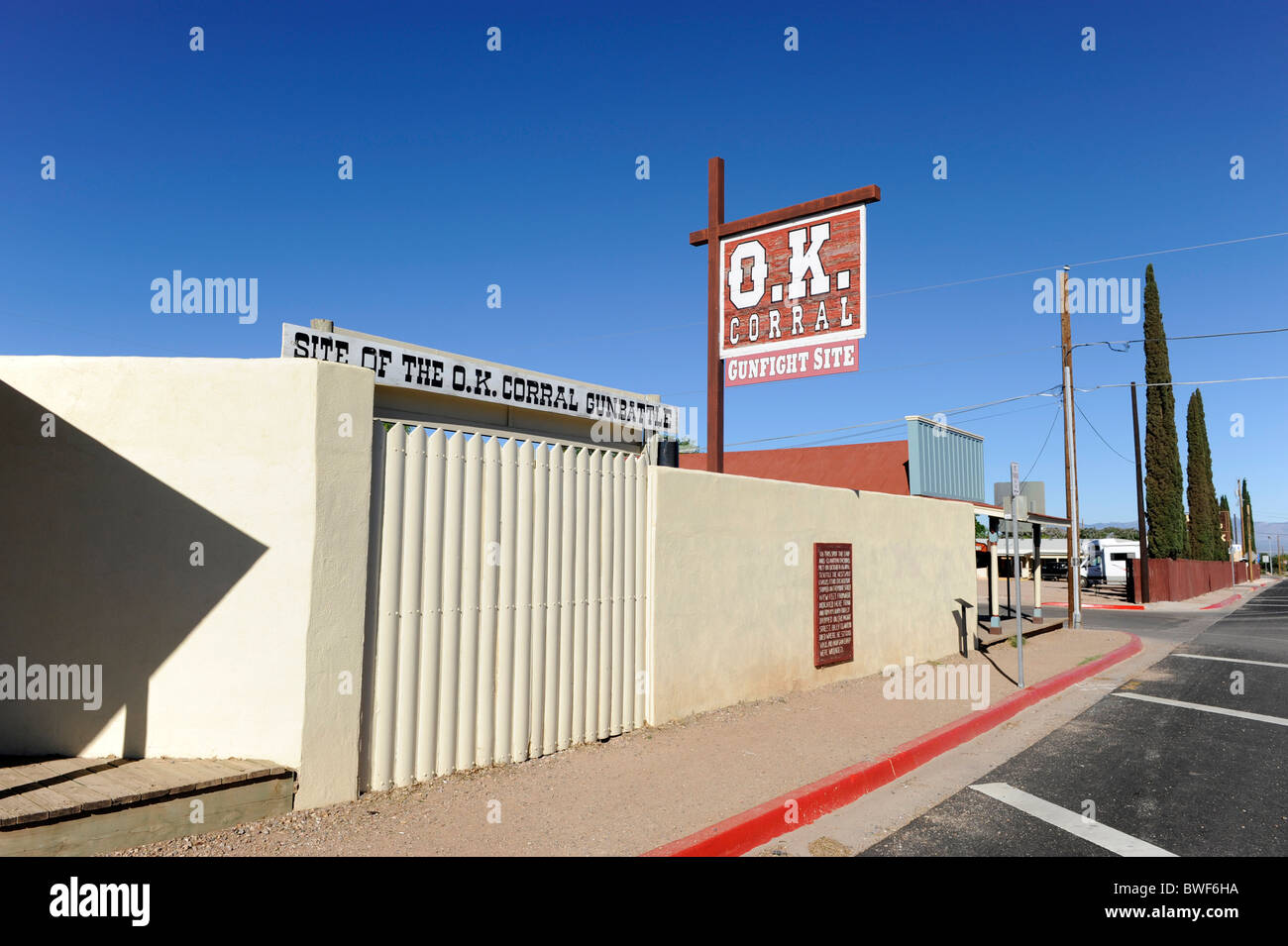 OK Corral Gunfight Site Tombstone Arizona Stock Photo