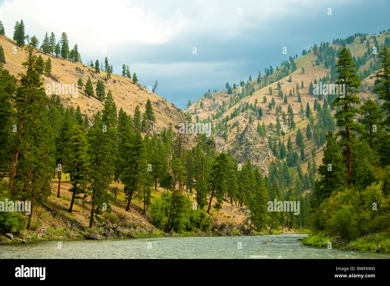 USA, Idaho, Scenic view of the Middle Fork of the Salmon river. Rafting
