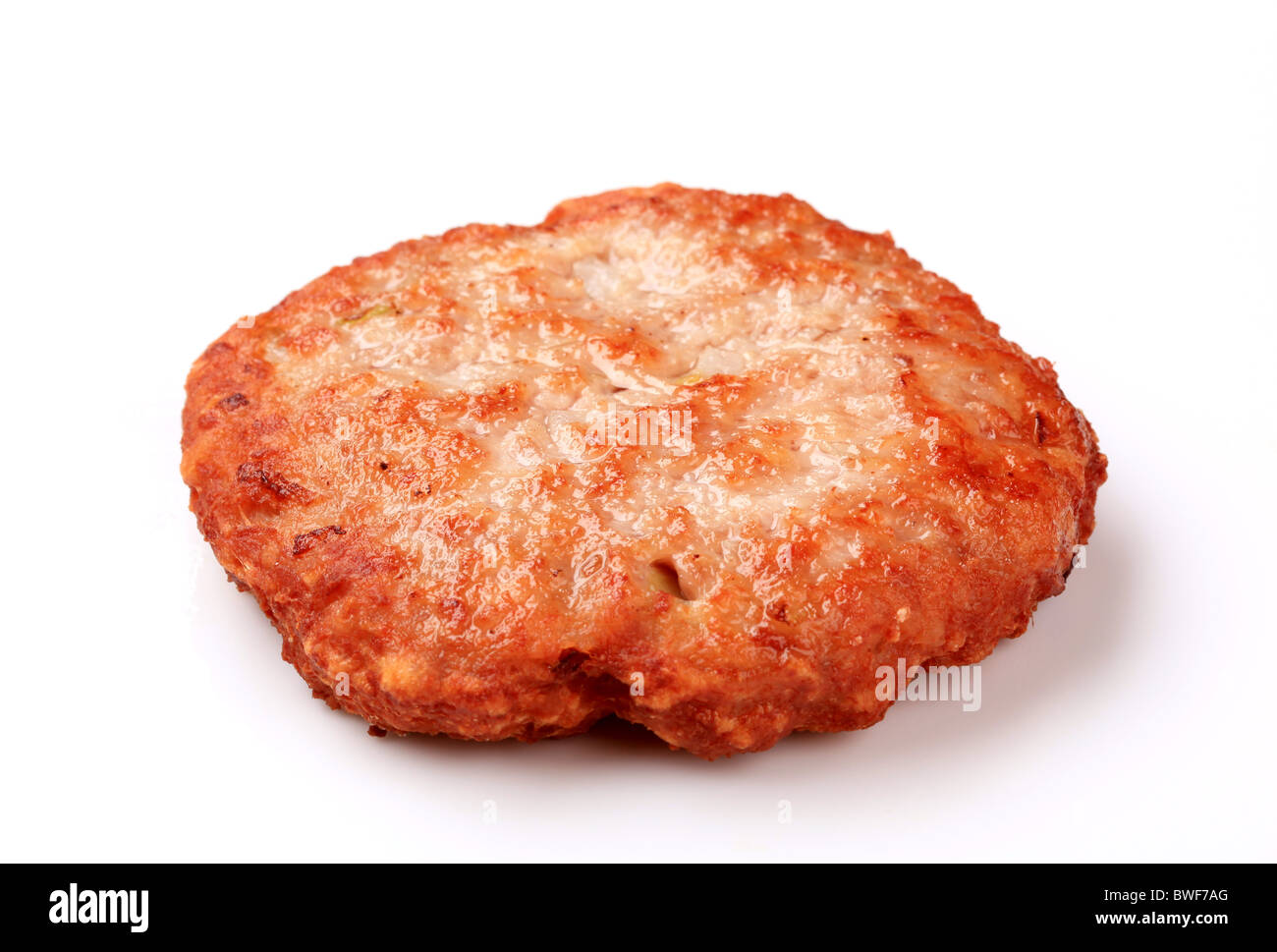 Pan fried hamburger patty Stock Photo - Alamy