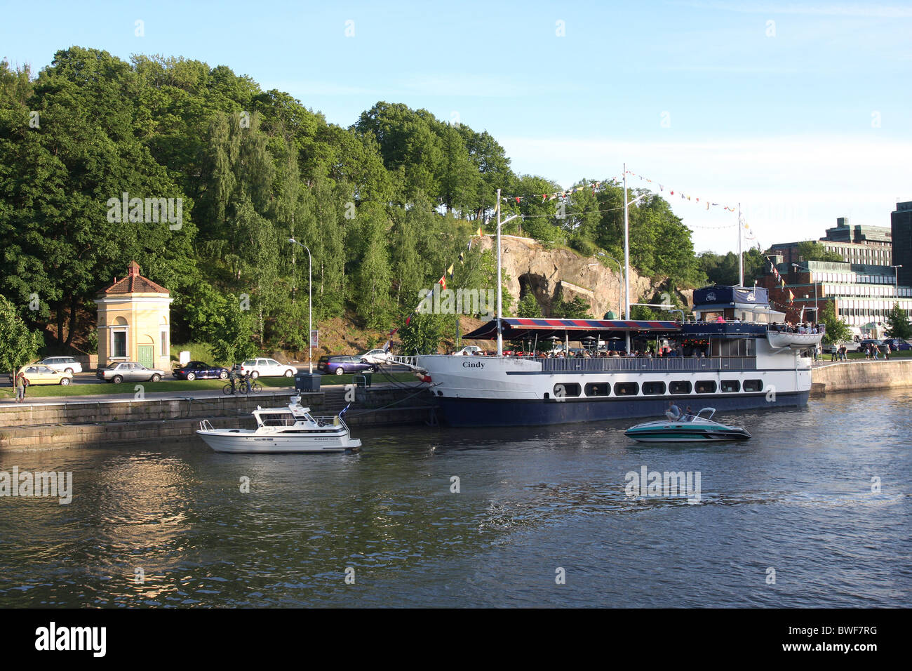 Summer Evening On The River Aura Turku Finland Stock Photo Alamy