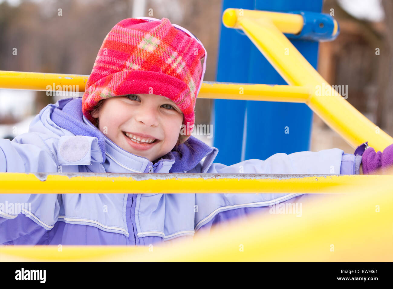 girl on playground smiling Stock Photo - Alamy