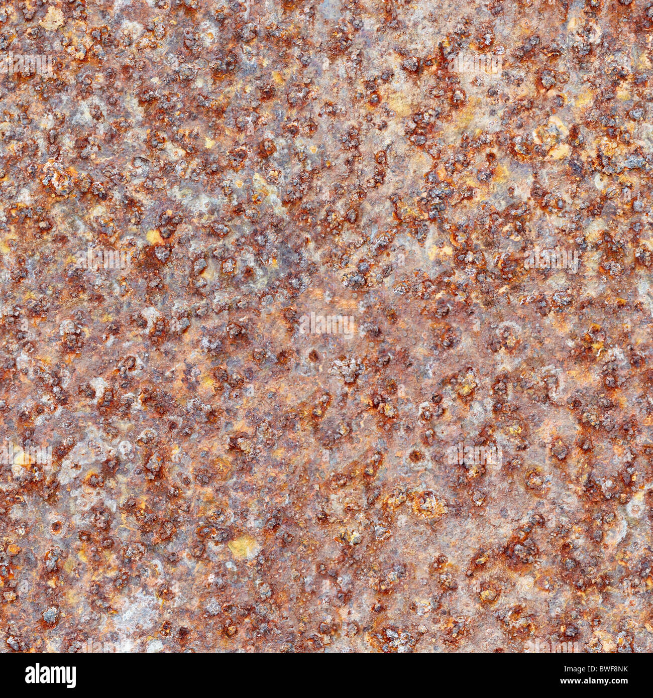 Seamless texture - a brown rusty surface of iron sheet Stock Photo