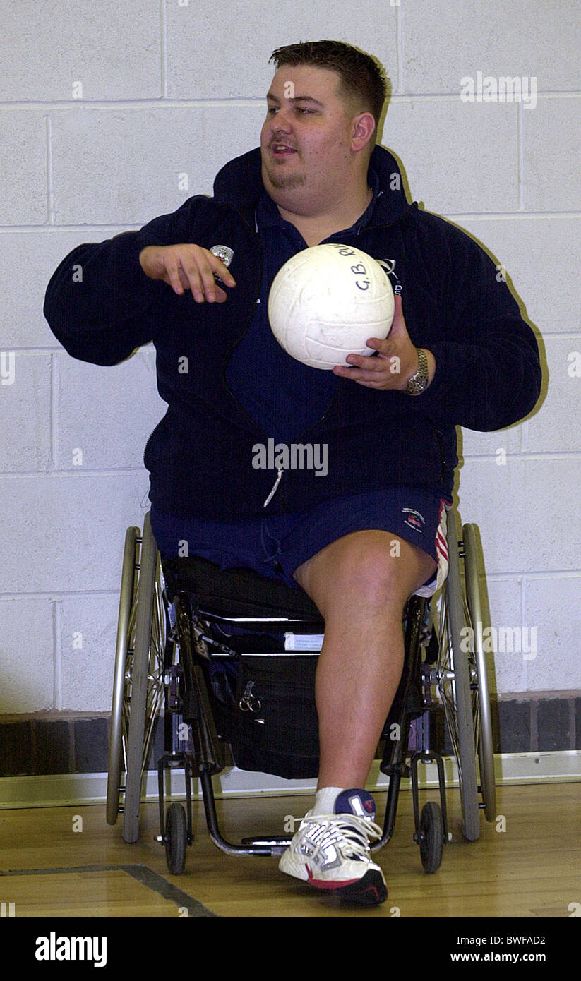 A disabled basketball coach gives instructions Stock Photo Alamy