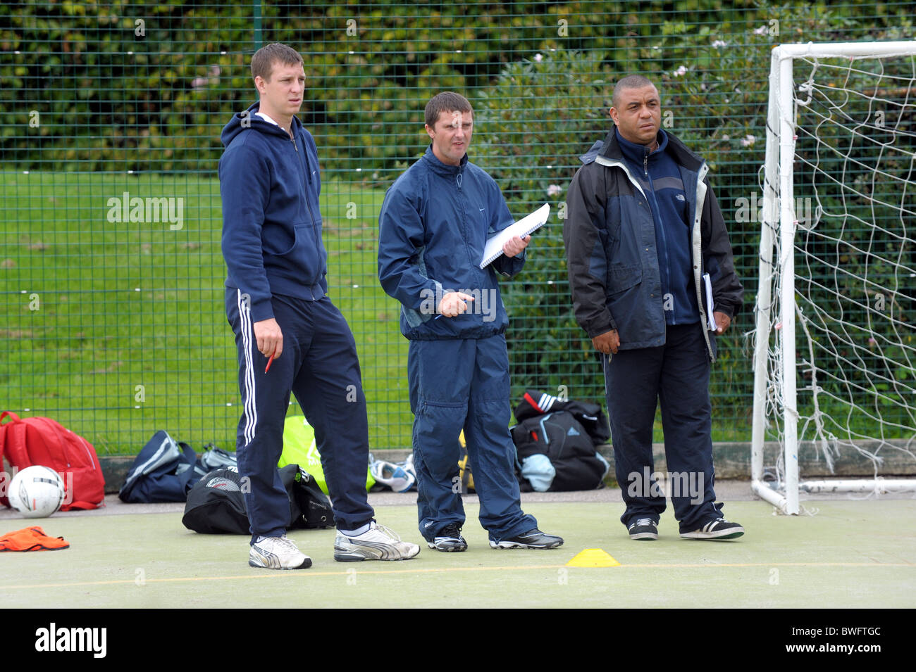 a-football-coaching-session-stock-photo-alamy