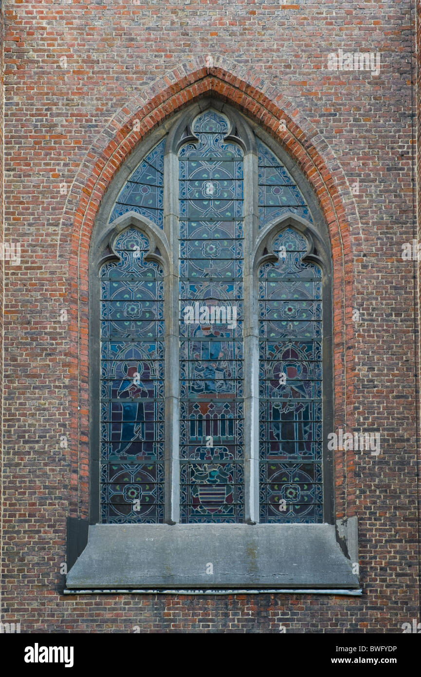 Sint Amandsberg Beguinage, Church, Stained glass window, Gent, Belgium Stock Photo