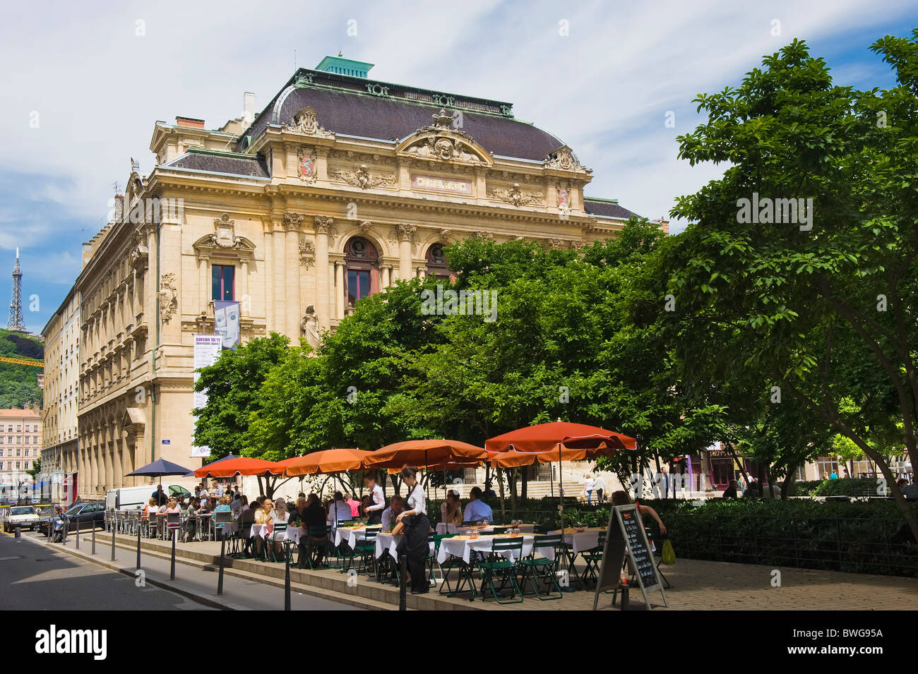 Celestins Theater and square, Lyon, France Stock Photo
