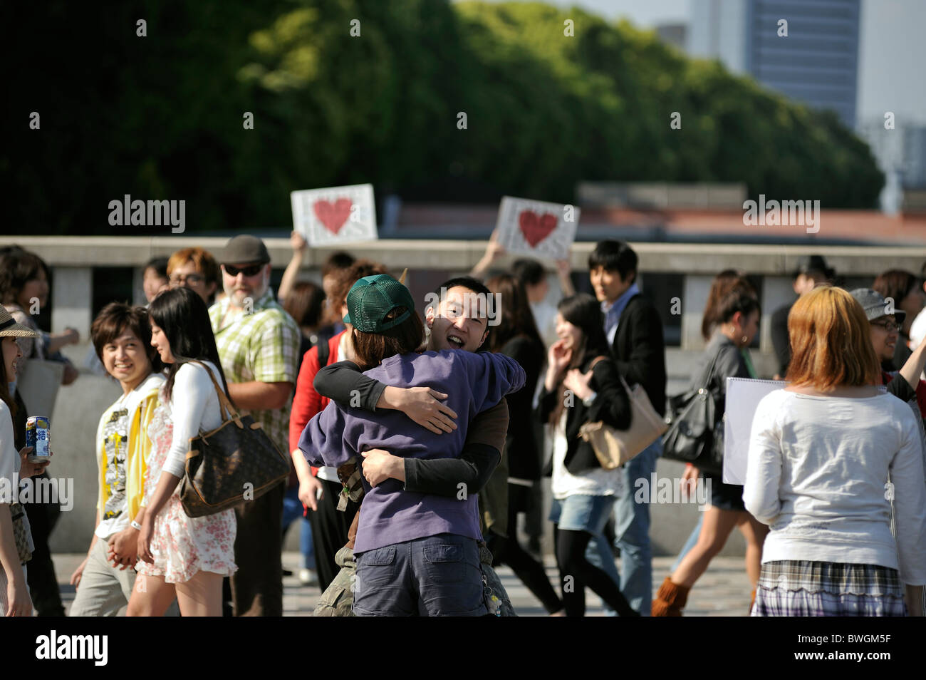 Group hug japan hires stock photography and images Alamy