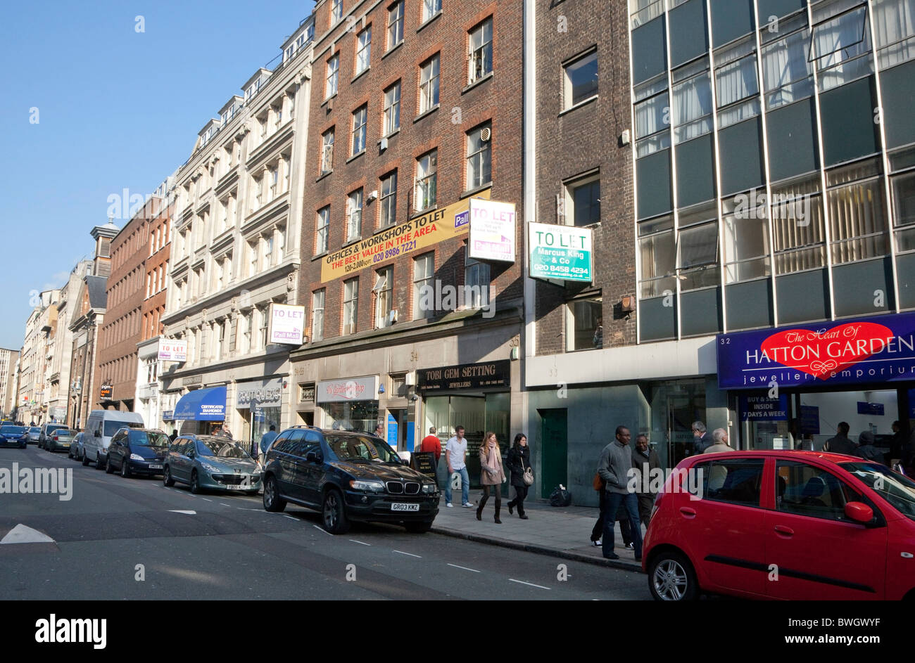 Hatton Garden, London's gold and jewellery quarter Stock Photo Alamy