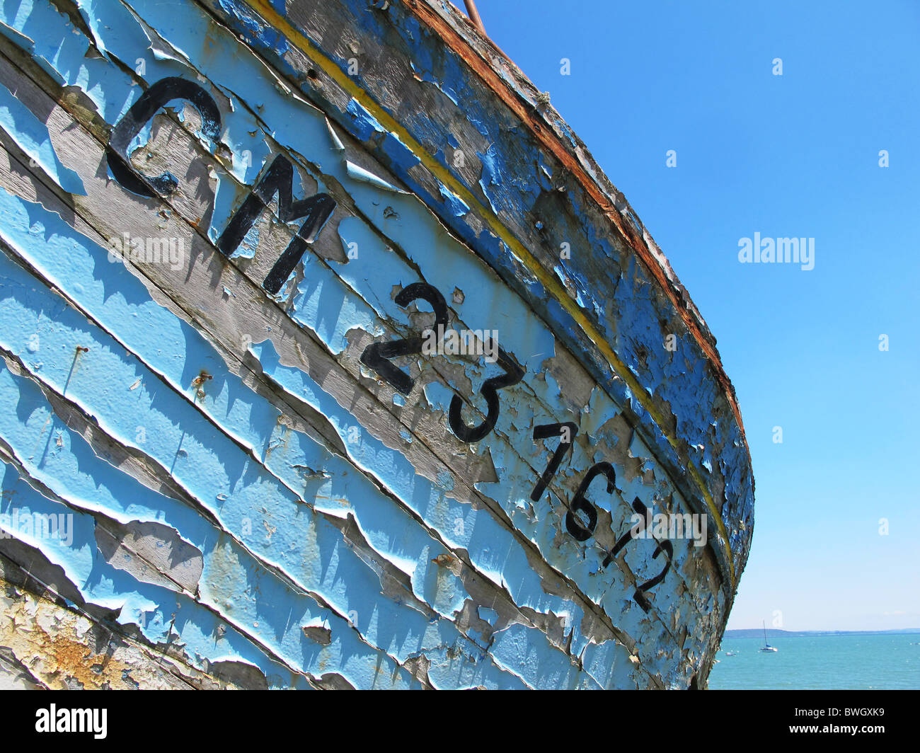 wreck Brittany chalutier  Finistere Le Fret Stock Photo