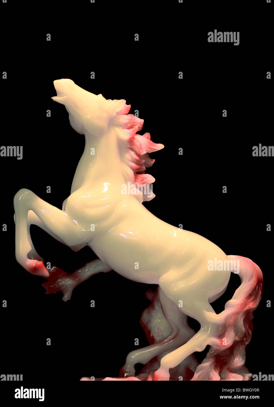 Marble statue of horse Stock Photo