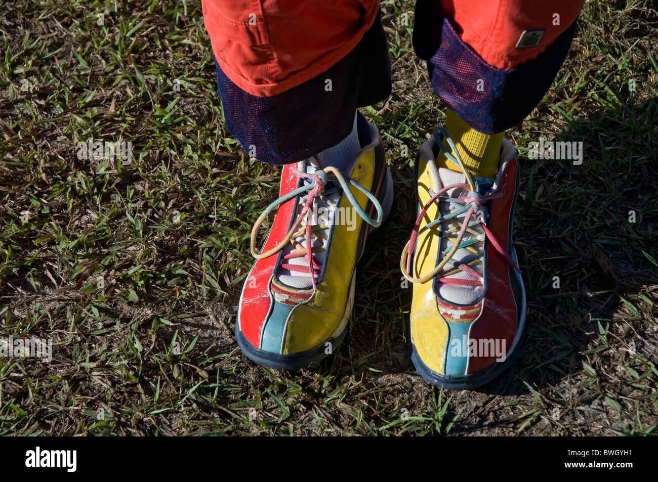 clowns in costume at Pregnancy Center's Walk For Life Gospel sing and fundraiser Fort White Florida Stock Photo