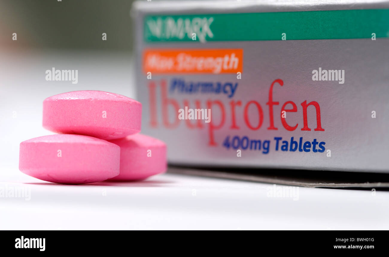 Generic image of Ibuprofen, pain relief tablets Stock Photo Alamy