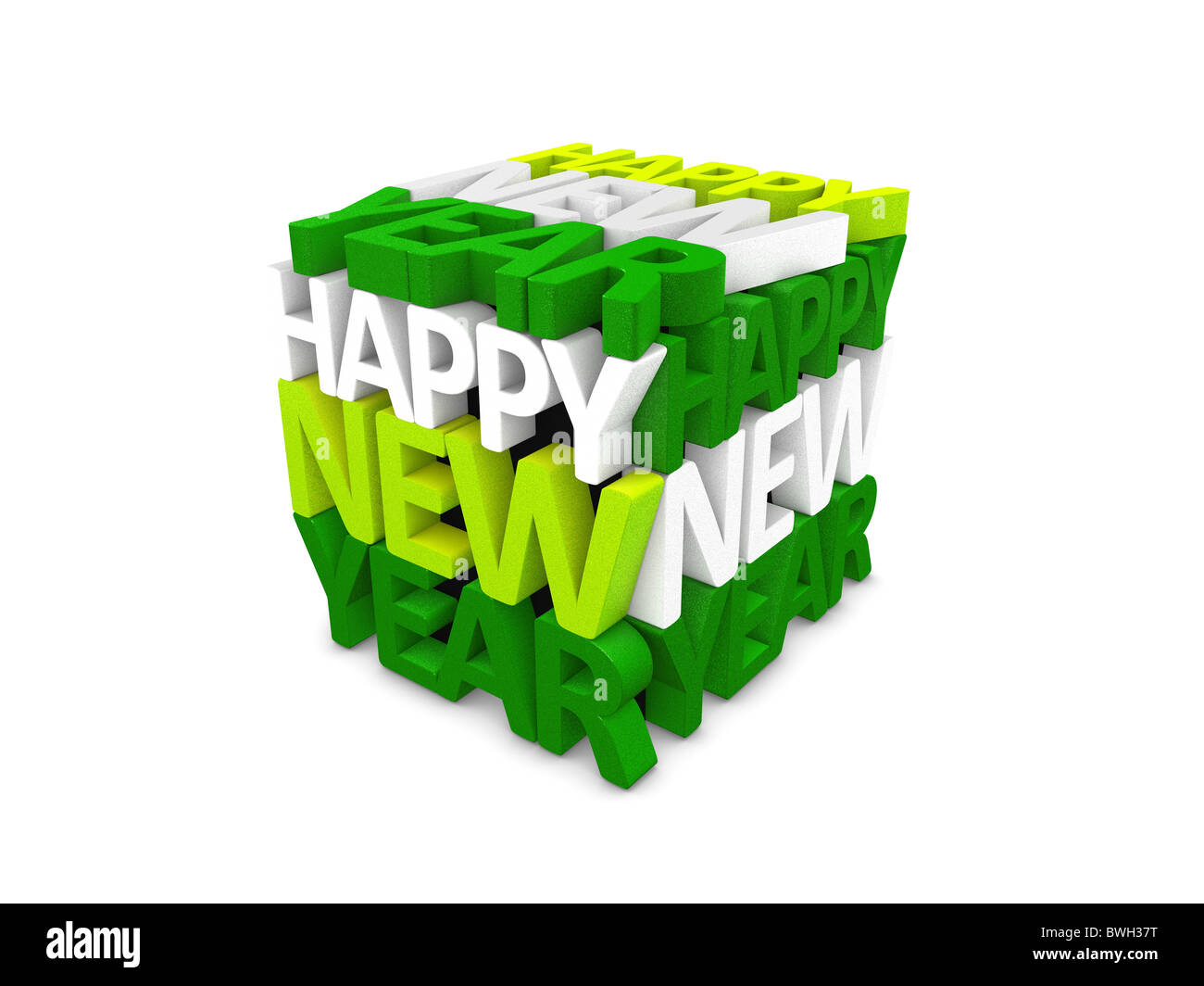 3d text concept Happy New Year , isolated on white background Stock ...