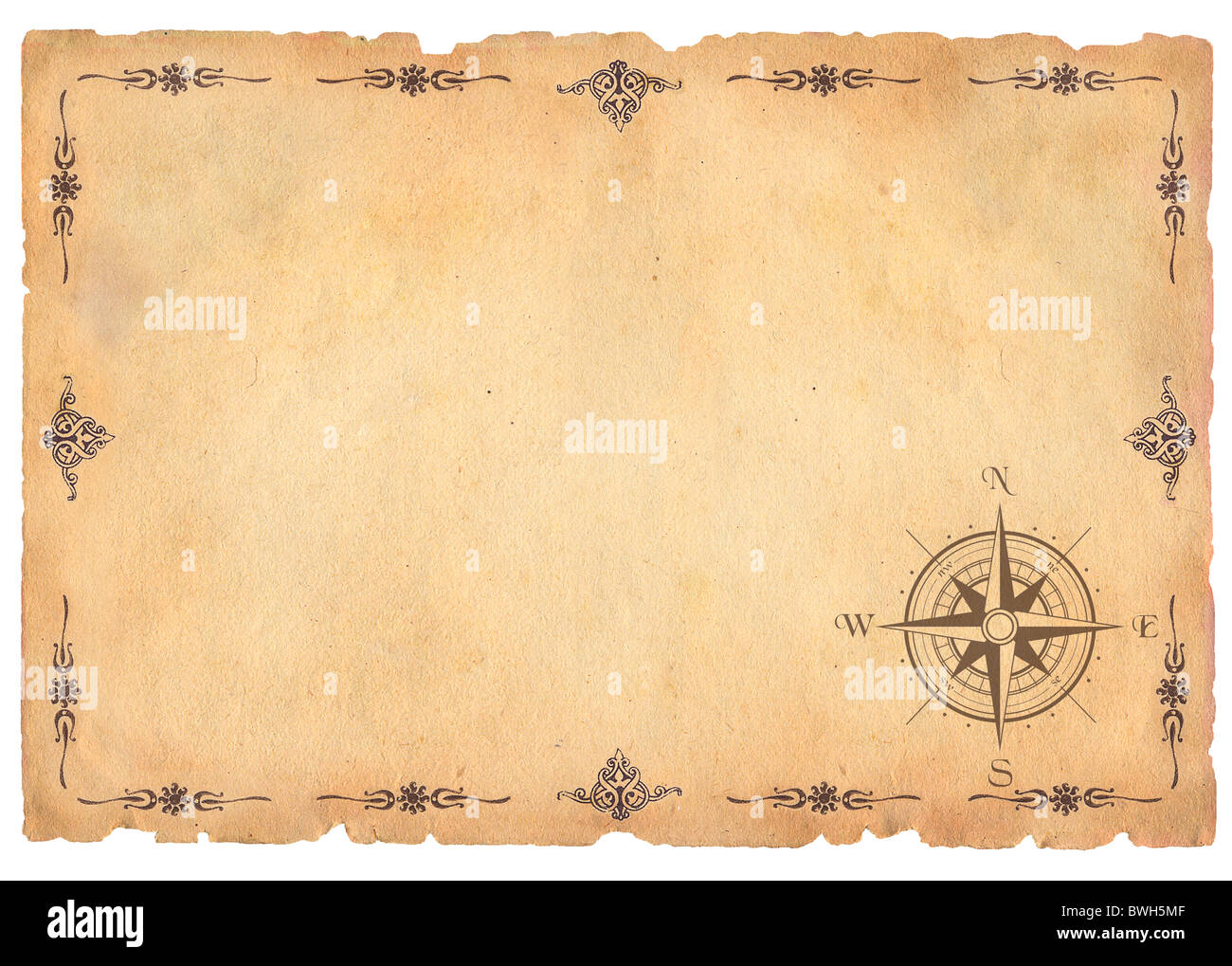 Compass rose on paper background Stock Photo - Alamy