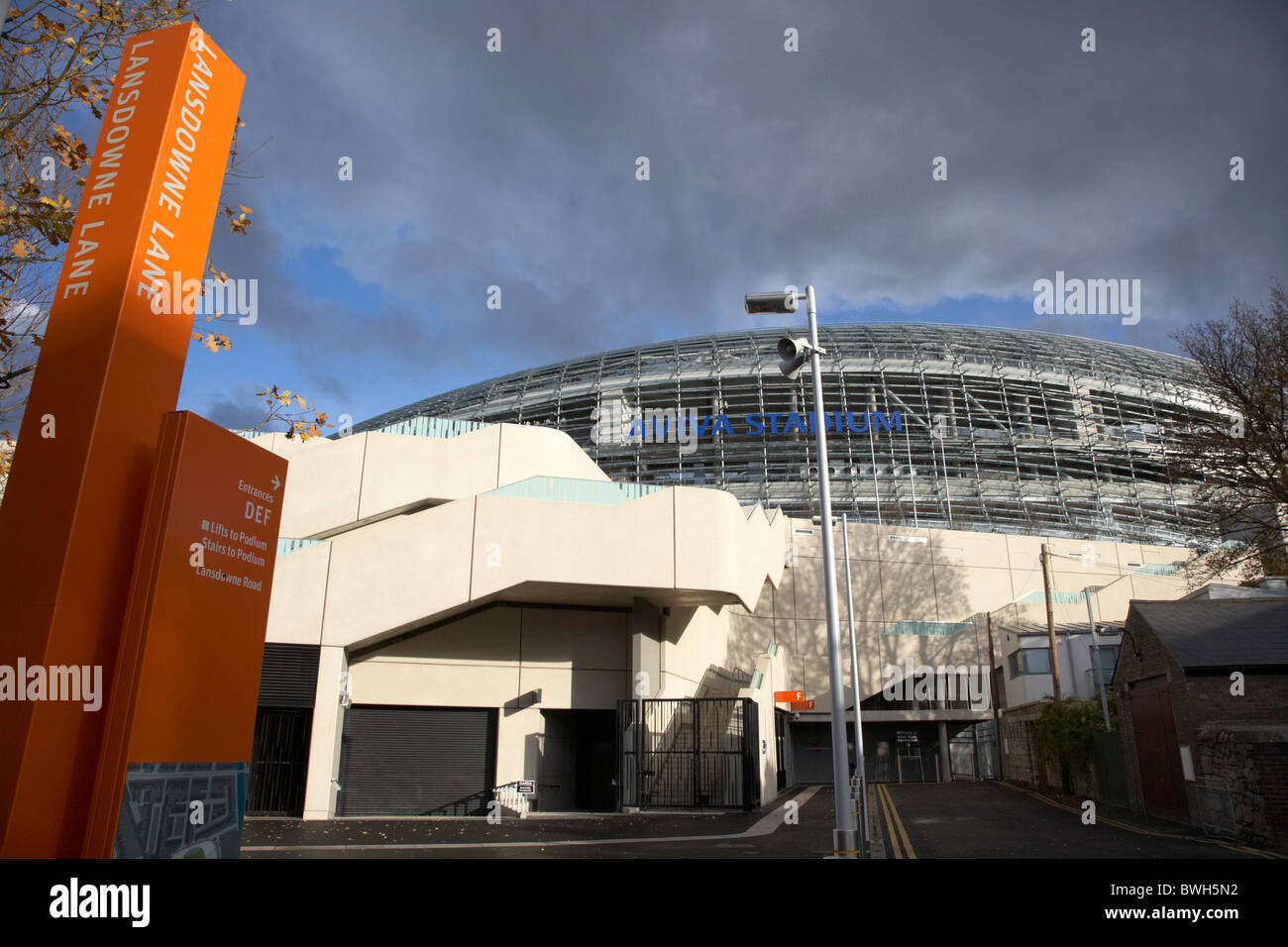 Lansdowne lane entrance to the aviva stadium lansdowne road Dublin