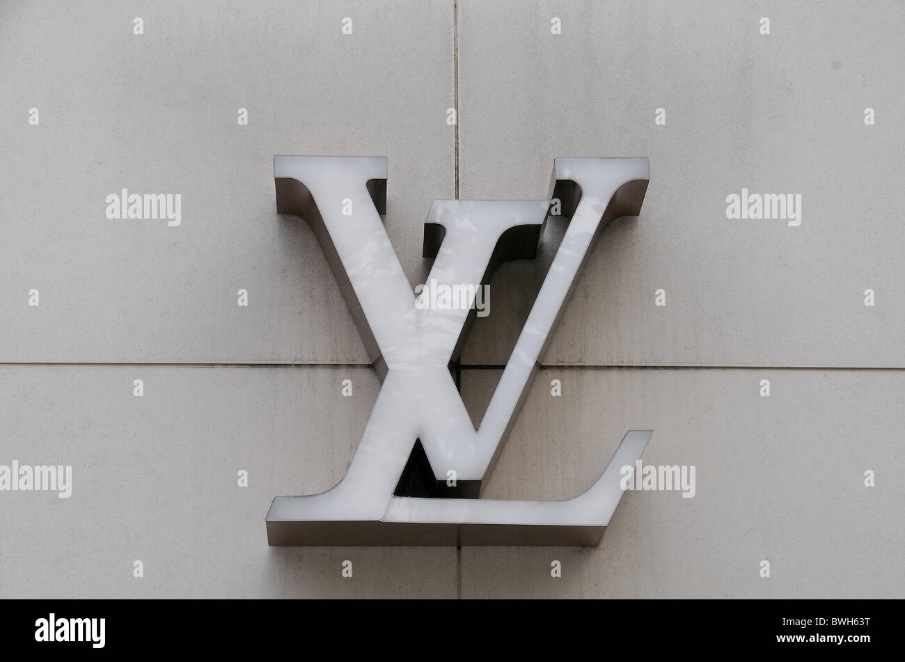Louis Vuitton logo, Tokyo, Japan Stock Photo