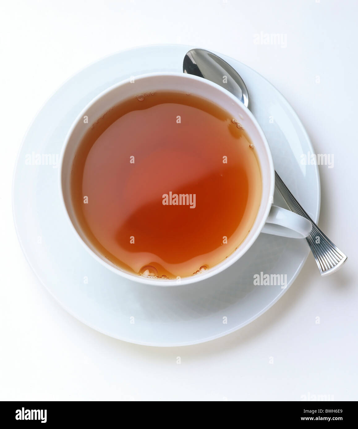 Cup of tea, from above Stock Photo