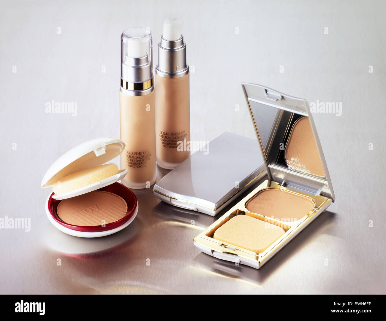 Cosmetic set, basic equipment Stock Photo