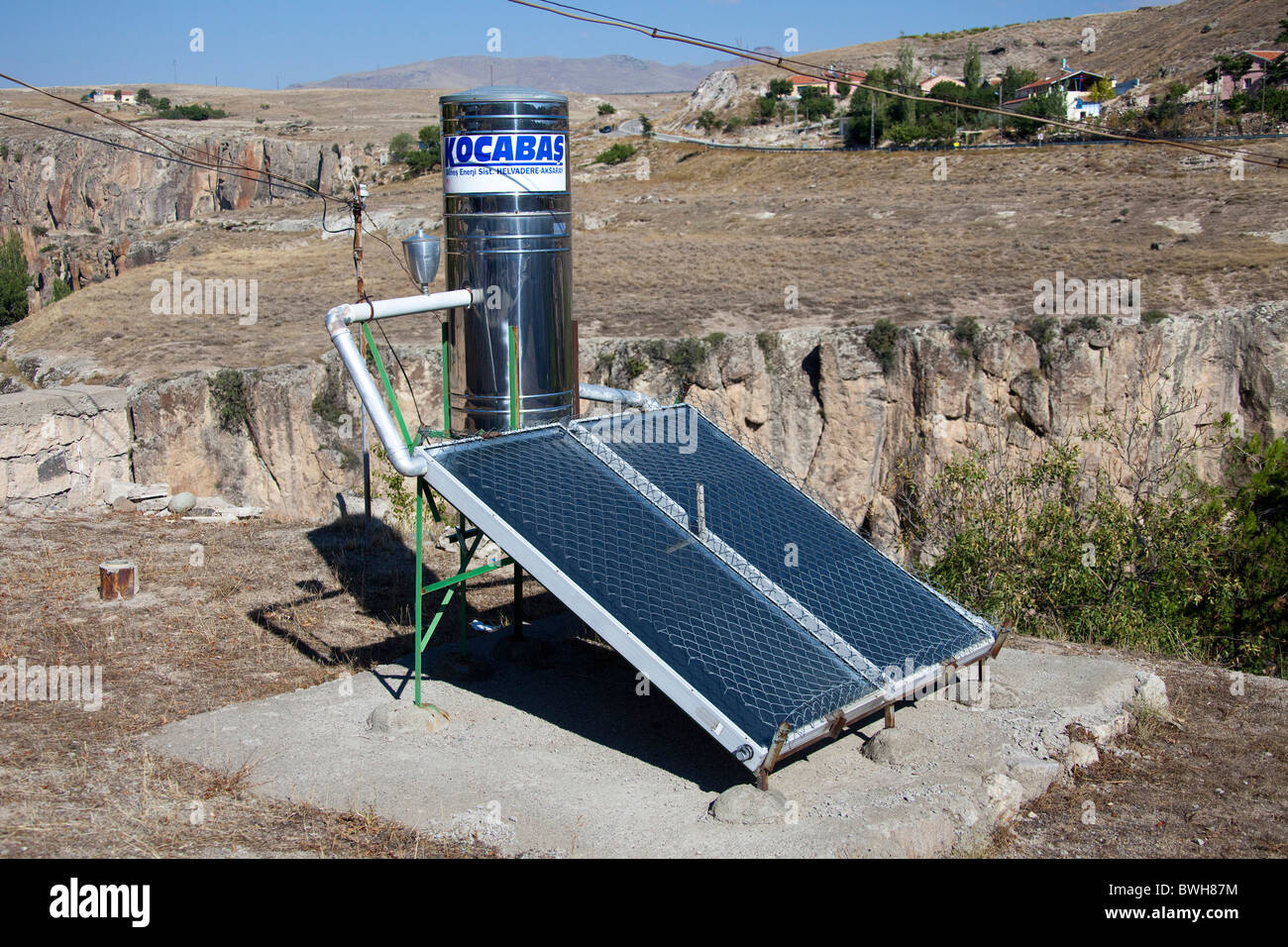 Solar panels heating water tank in Cappadocia, Turkey 101476 Turkey
