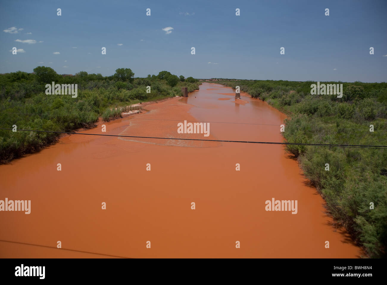 Brazos River in North central Texas near Mineral Wells, USA Stock Photo