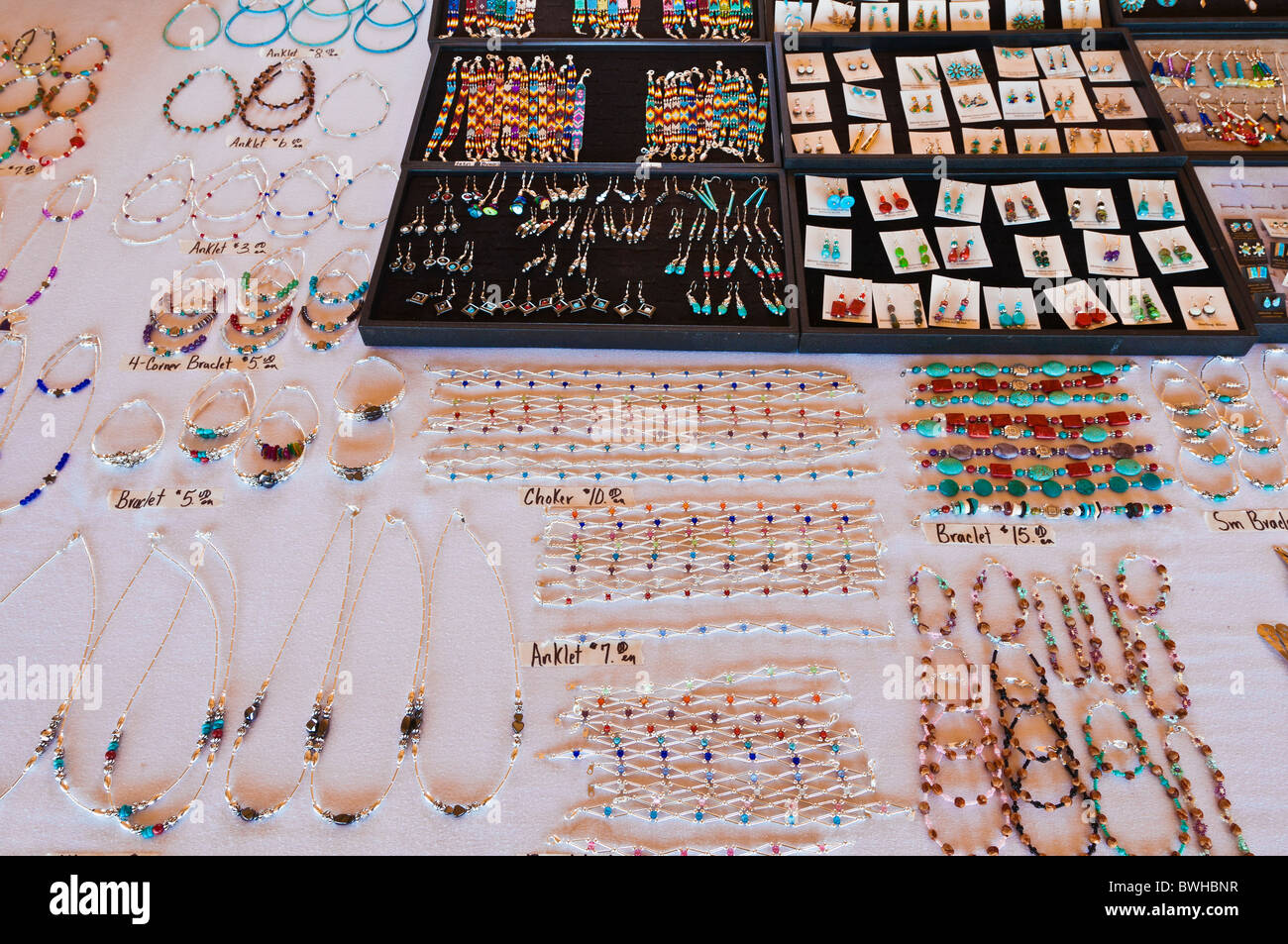 Navajo jewelry for sale at Four Corners Monument, Navajo Indian