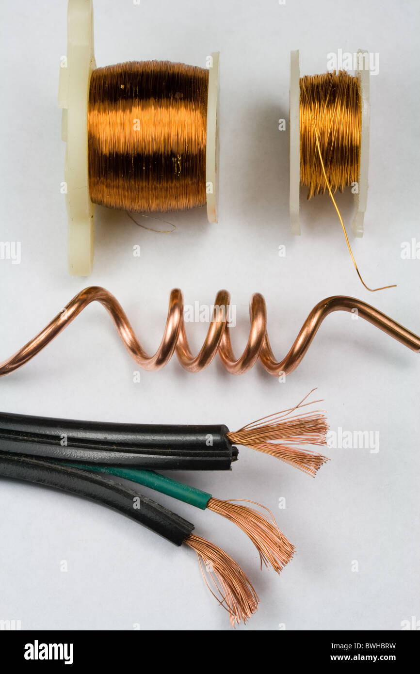 Copper Electrical Wire Stock Photo
