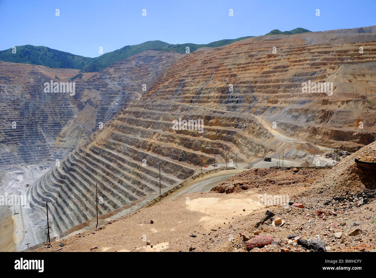 Bingham Kennecott Copper Mine Stock Photo