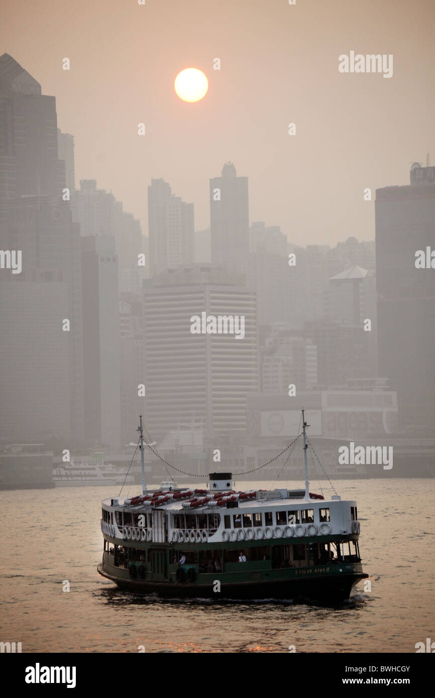 Star Ferry Victoria Harbor Hong Kong China Stock Photo